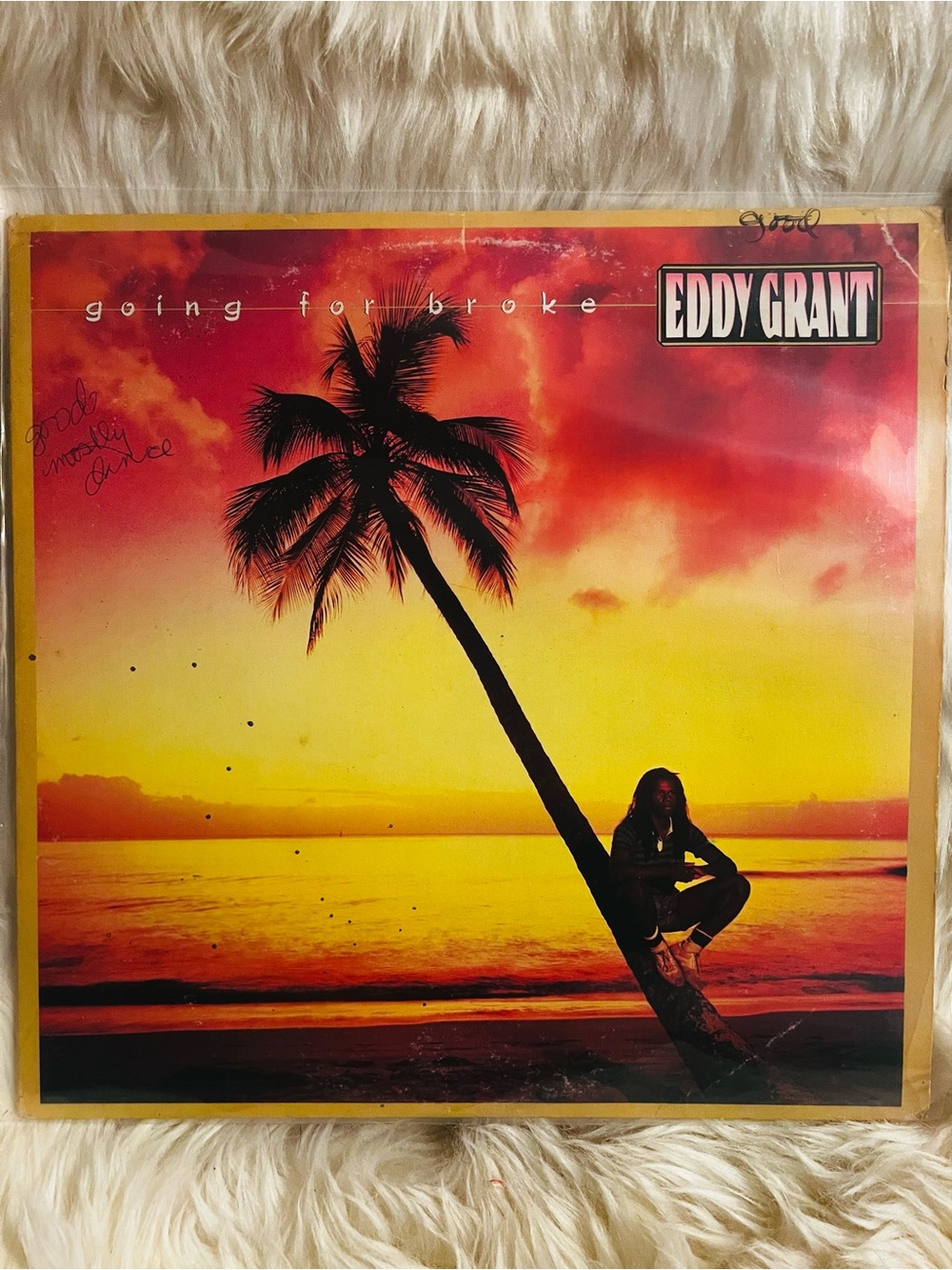 Eddy Grant 'Going for Broke' Vinyl Album - Sunset Palm Cover